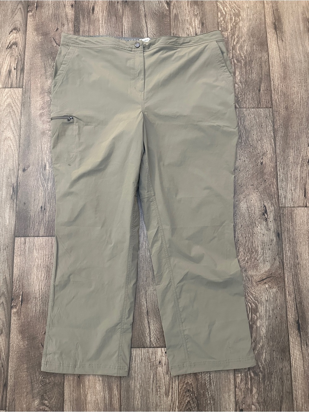 L.L.Bean Nylon Comfort Trail UPF50+ Pants Women’s Size 20W Reg Ash Greenish Gray